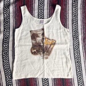 Vintage Mondi Tank with Cute print size 38